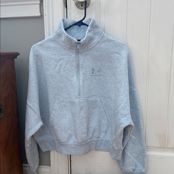 Under Armour Tops - Under Armour Light Blue  Quarter-Zip Sweatshirt